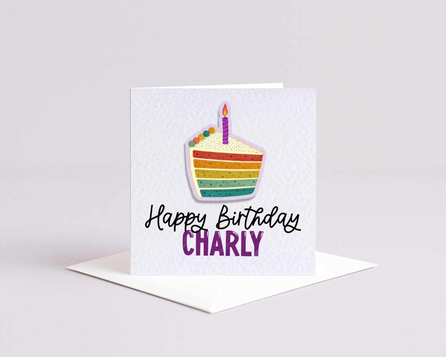 Personalised Birthday Cake Card