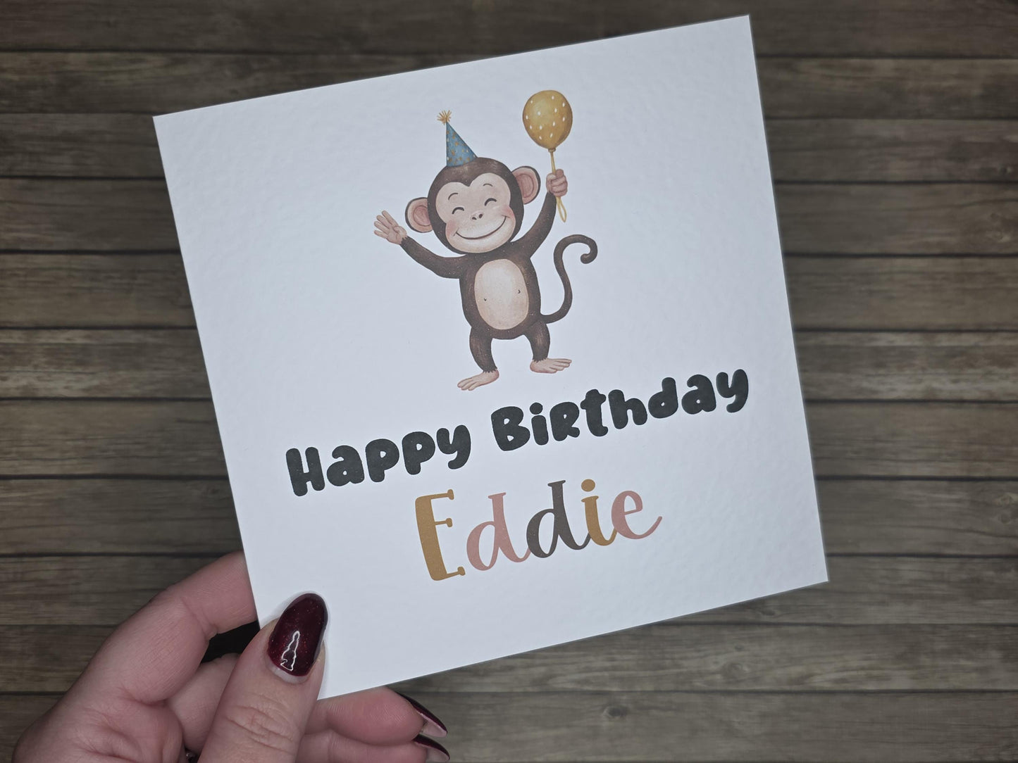 Personalised Animal Happy Birthday Card