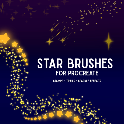 Procreate Star Stamp Brushes | Sparkle & Star Trail Brushes