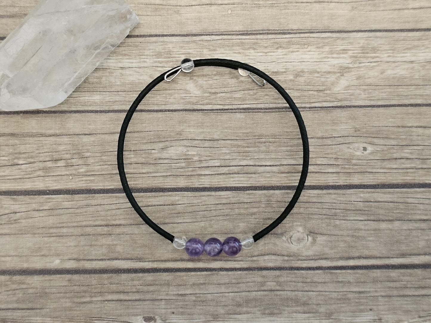 Amethyst Memory Wire Bracelet