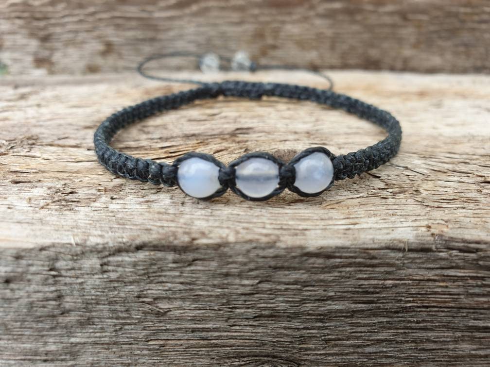 Blue Lace Agate Beads Bracelet