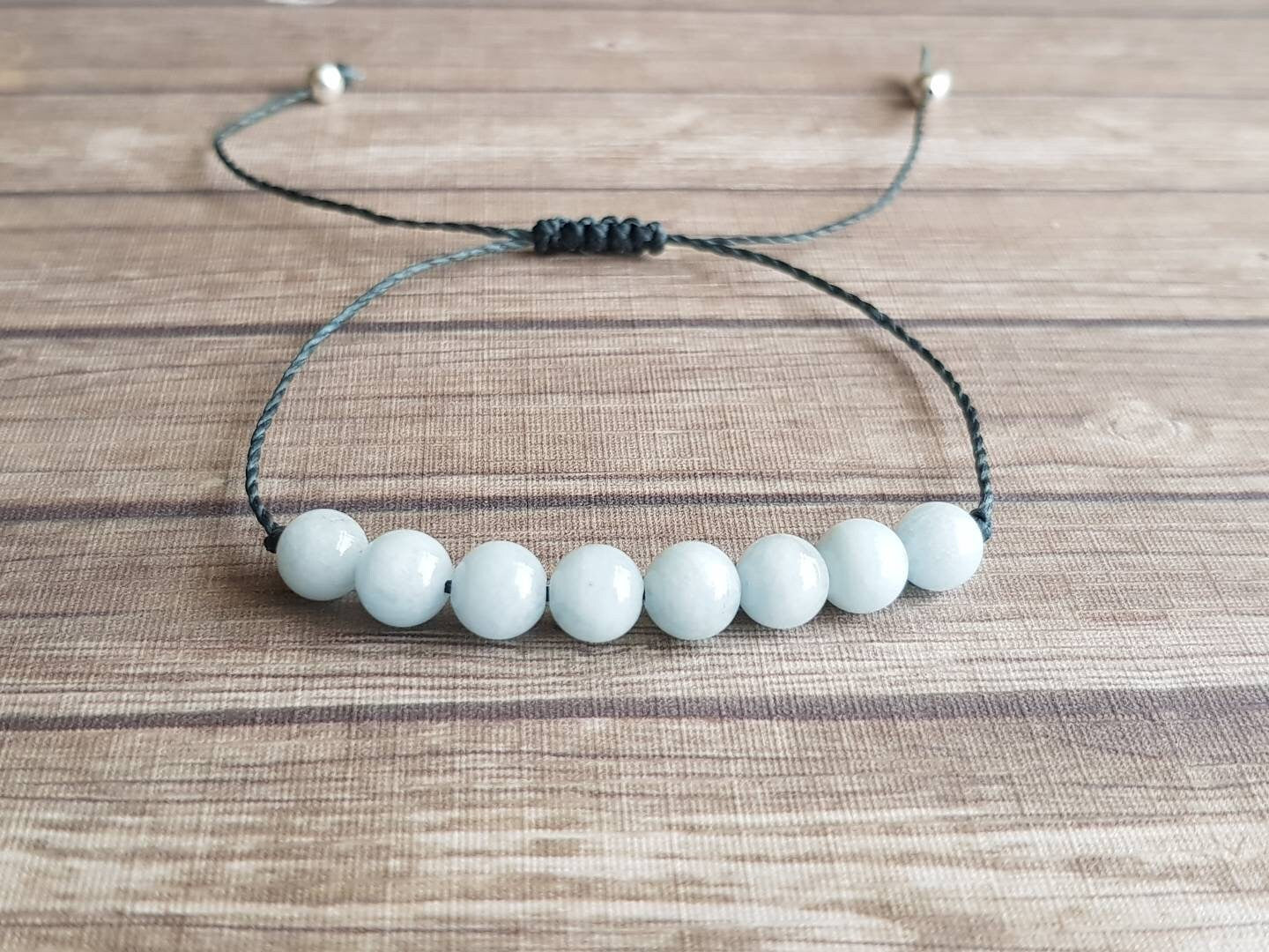 Aquamarine Beaded Bracelet