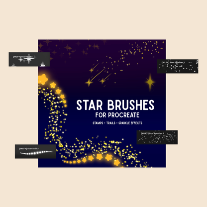 Procreate Star Stamp Brushes | Sparkle & Star Trail Brushes