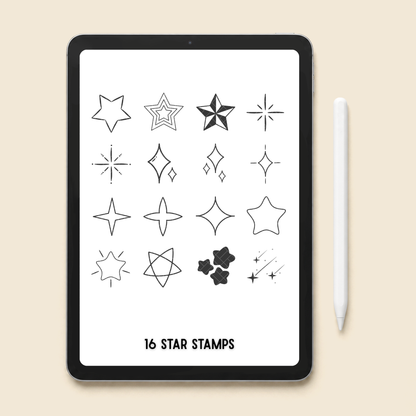 Procreate Star Stamp Brushes | Sparkle & Star Trail Brushes
