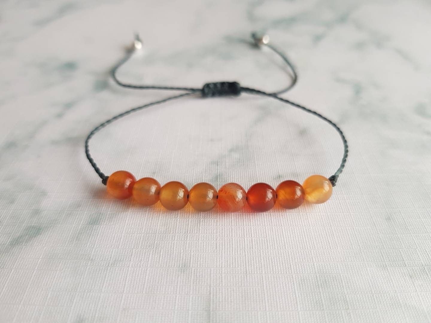 Carnelian Beaded Bracelet