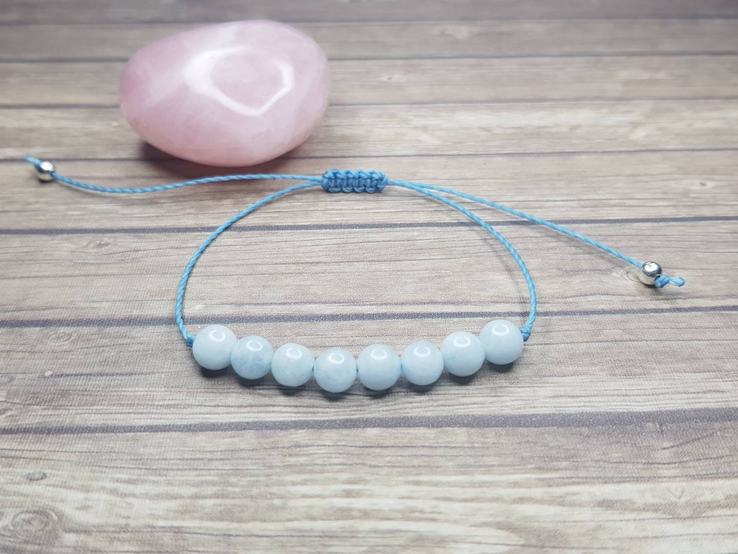 Aquamarine Beaded Bracelet