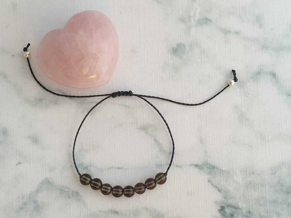 Smoky Quartz Beaded Bracelet