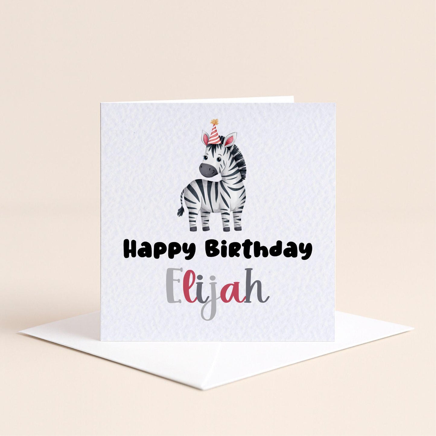 Personalised Animal Happy Birthday Card