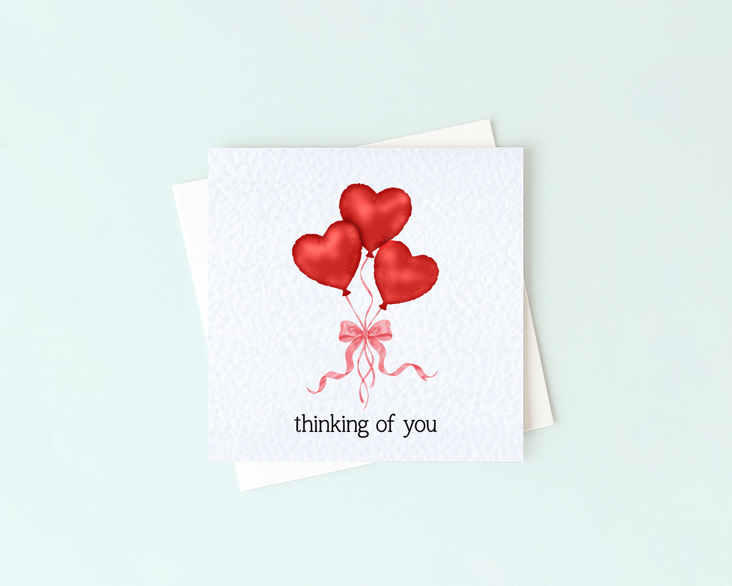 PERSONALISED Greeting Card | Heart Balloon Card | Thinking of You, Happy Anniversary, I Love You, Miss You