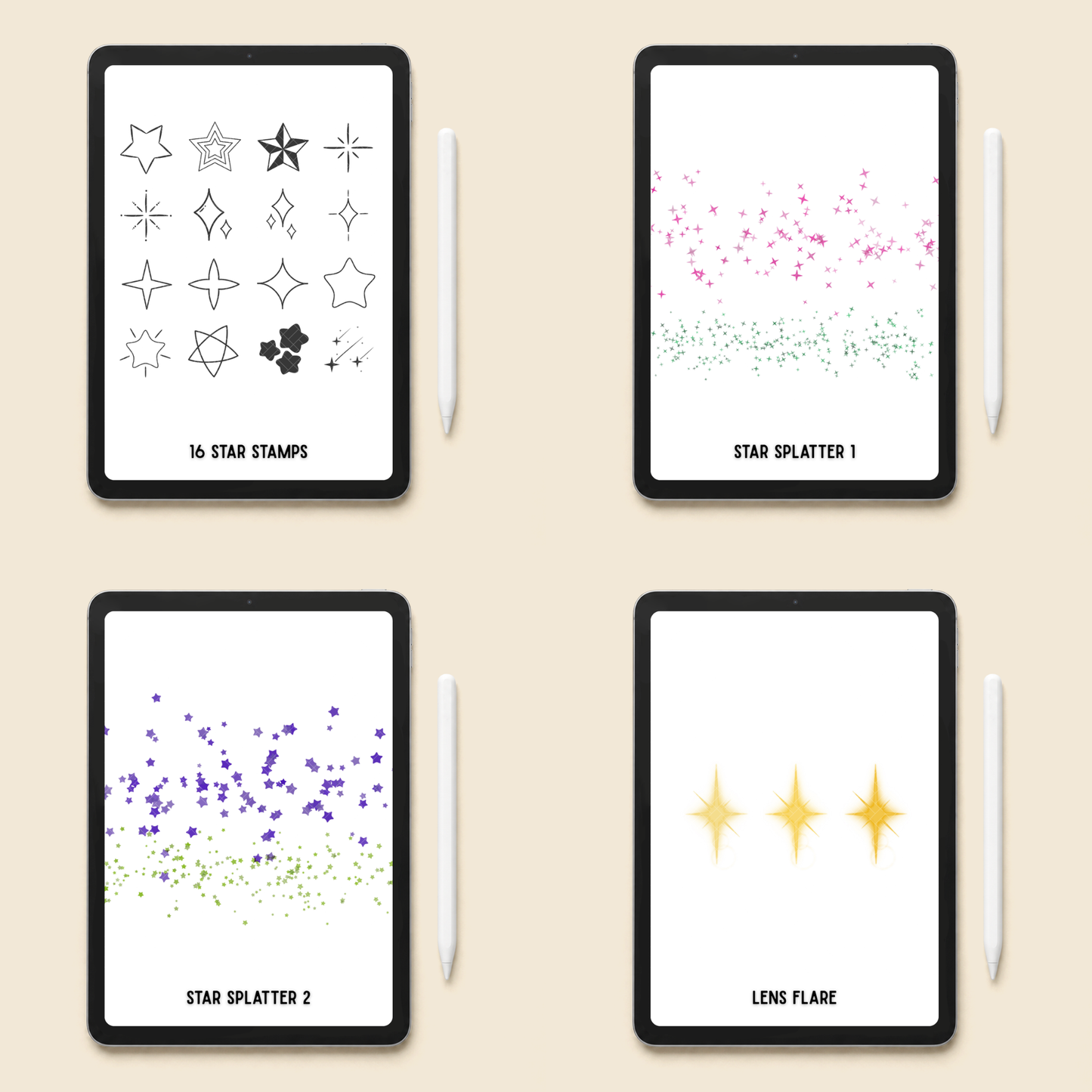 Procreate Star Stamp Brushes | Sparkle & Star Trail Brushes