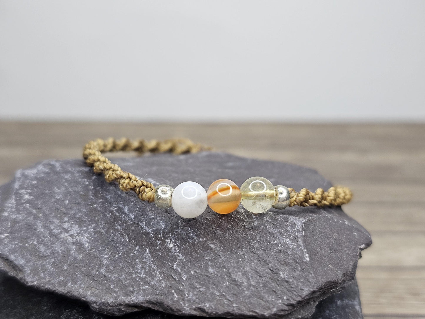 Vitality & Harmony Crystal Bracelet | Moonstone, Citrine, Carnelian