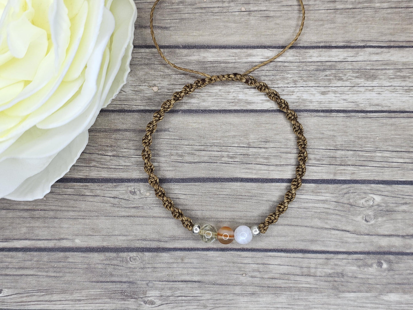 Vitality & Harmony Crystal Bracelet | Moonstone, Citrine, Carnelian