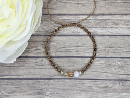 Vitality & Harmony Crystal Bracelet | Moonstone, Citrine, Carnelian