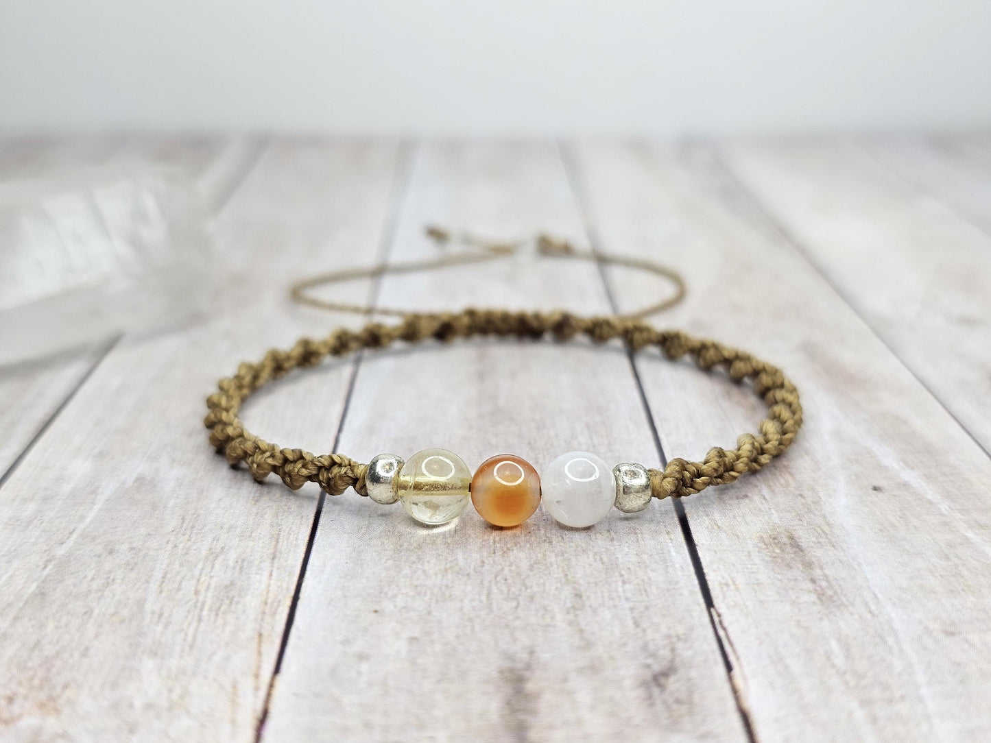 Vitality & Harmony Crystal Bracelet | Moonstone, Citrine, Carnelian