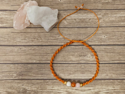 Vitality & Harmony Crystal Bracelet | Moonstone, Citrine, Carnelian