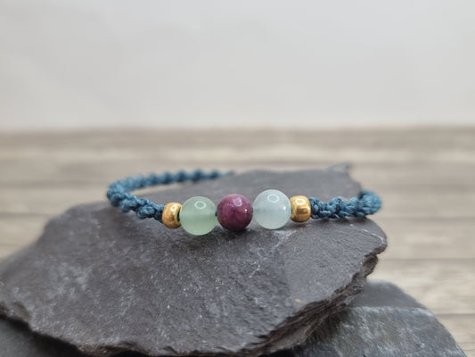 Seasonal Support Crystal Bracelet | Aquamarine, Lepidolite, Aventurine
