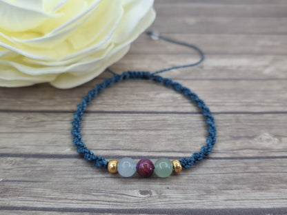 Seasonal Support Crystal Bracelet | Aquamarine, Lepidolite, Aventurine