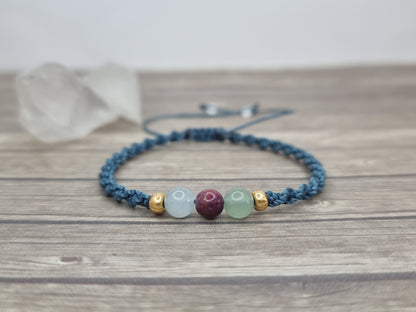 Seasonal Support Crystal Bracelet | Aquamarine, Lepidolite, Aventurine