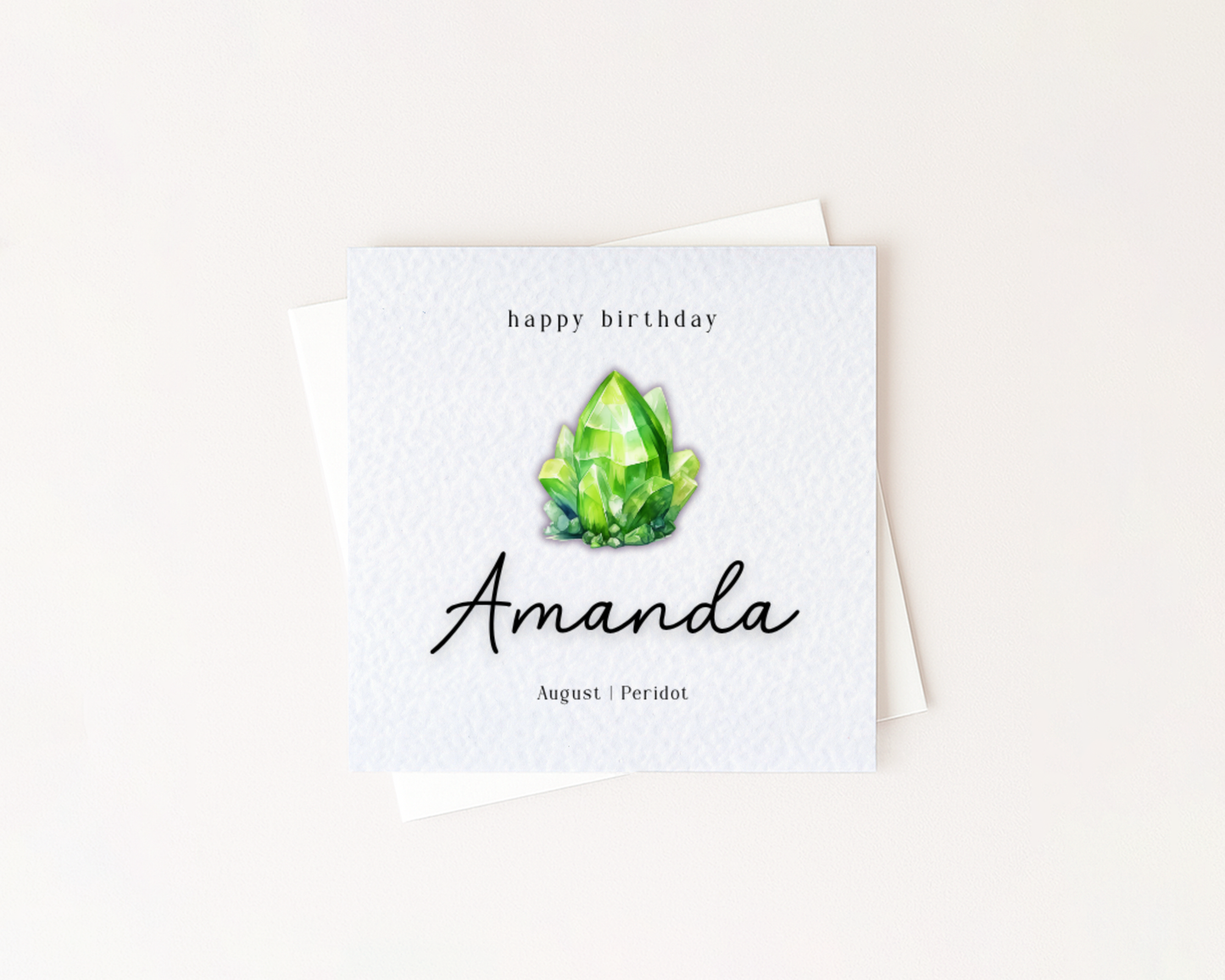 Personalised Birthstone Birthday Card | Gemstone Anniversary Card