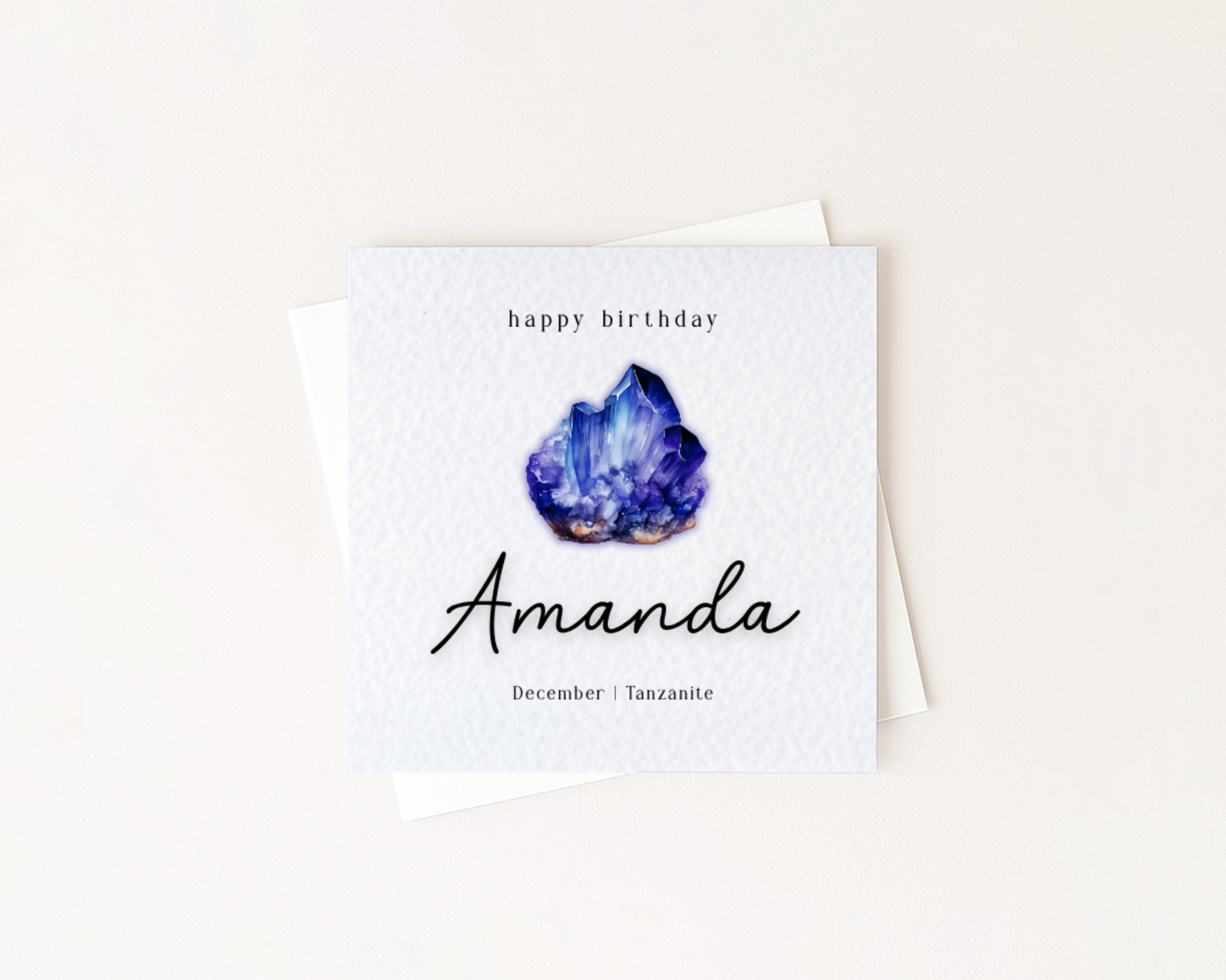 Personalised Birthstone Birthday Card | Gemstone Anniversary Card