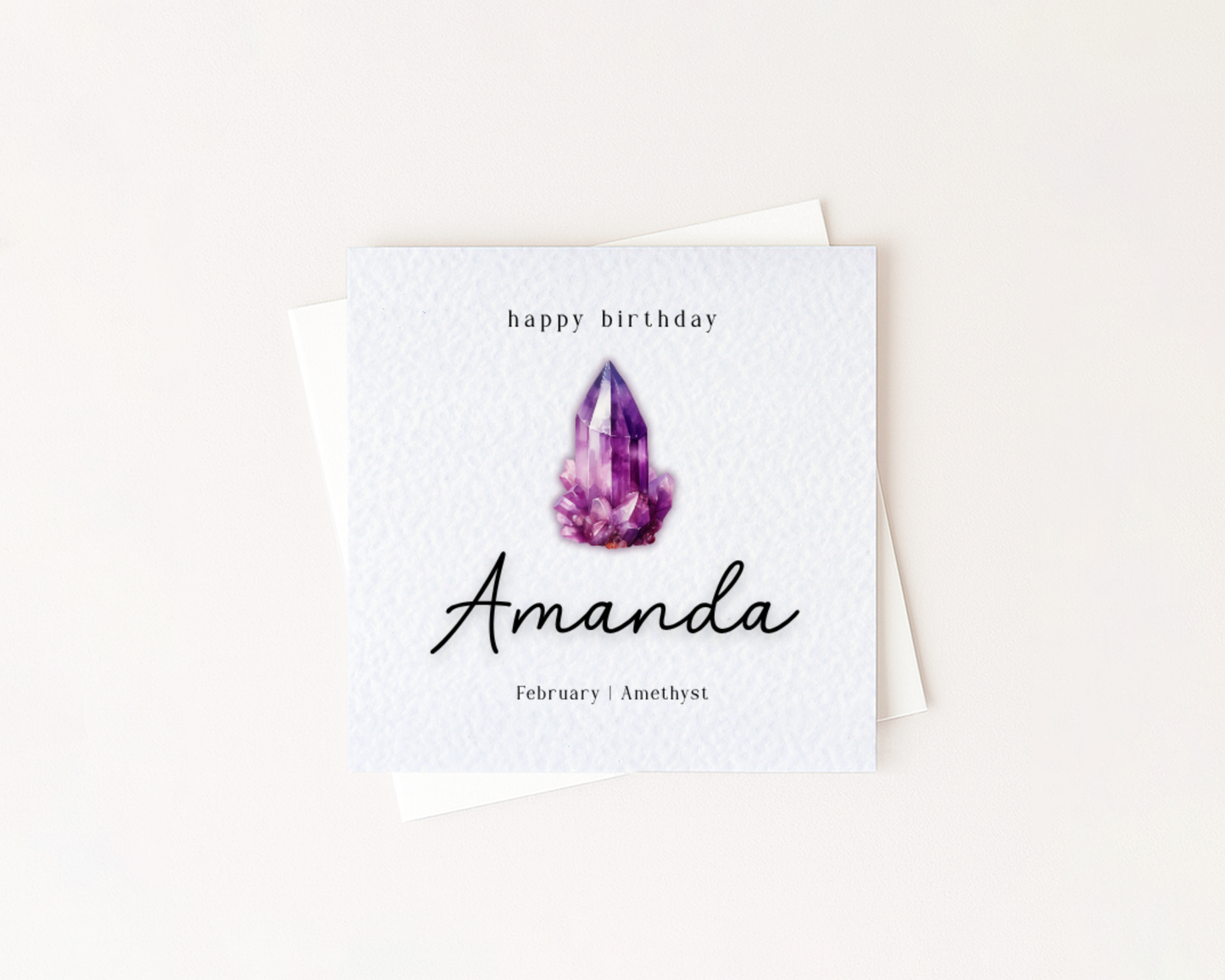 Personalised Birthstone Birthday Card | Gemstone Anniversary Card