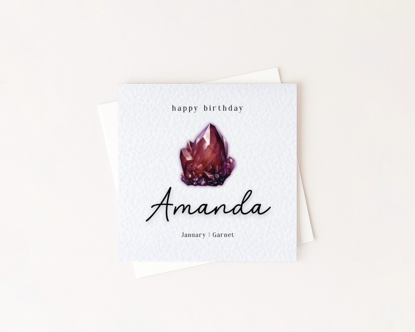 Personalised Birthstone Birthday Card | Gemstone Anniversary Card