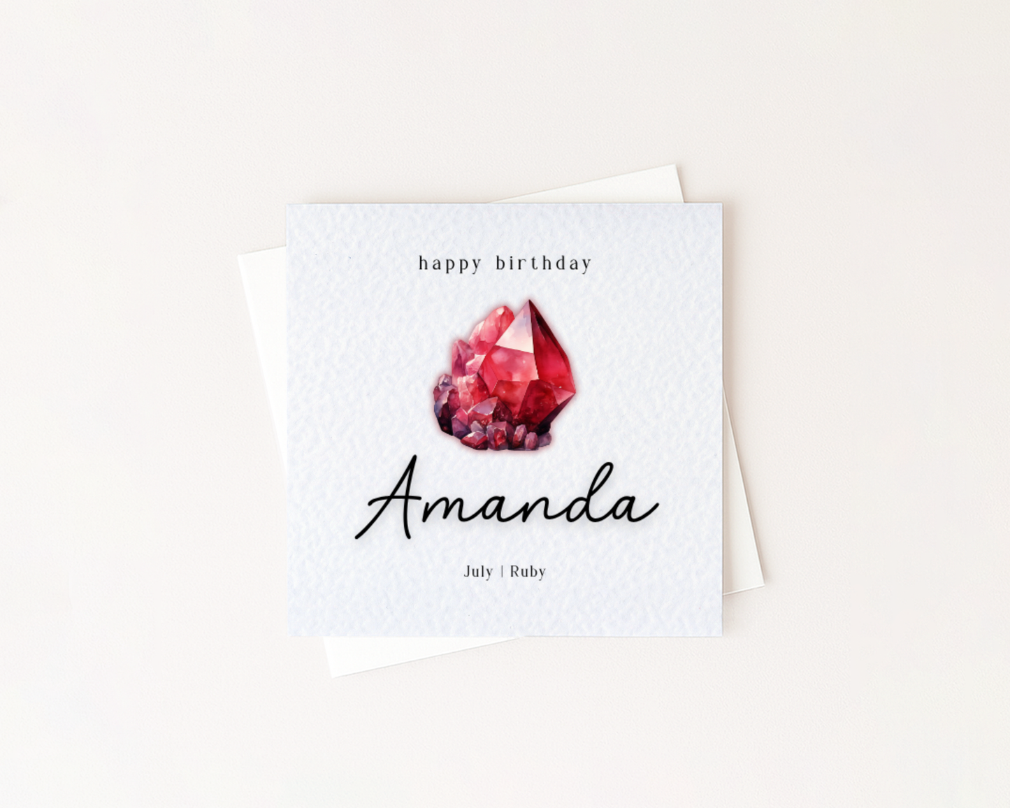 Personalised Birthstone Birthday Card | Gemstone Anniversary Card