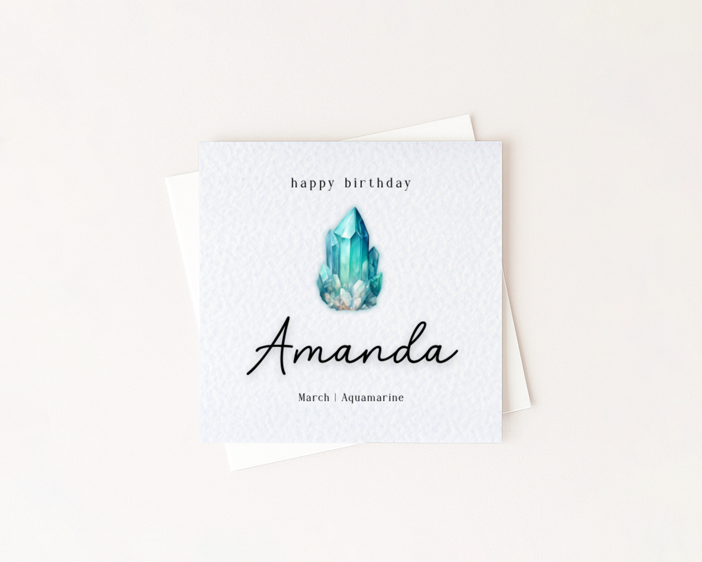 Personalised Birthstone Birthday Card | Gemstone Anniversary Card
