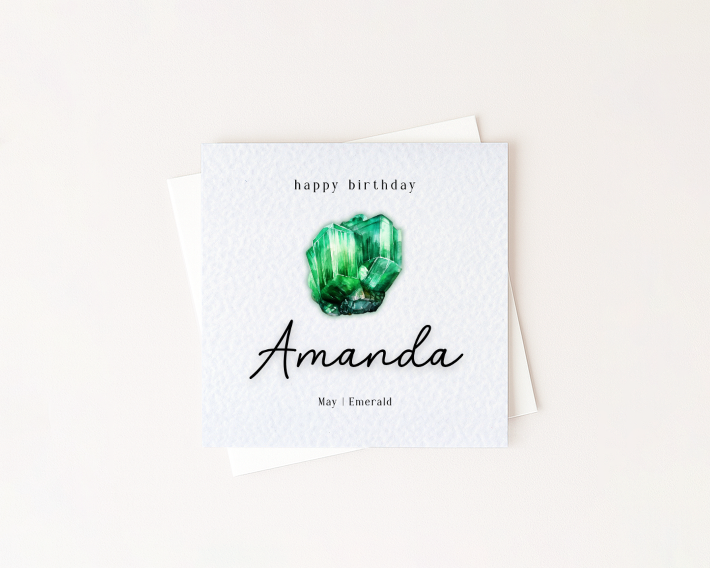 Personalised Birthstone Birthday Card | Gemstone Anniversary Card