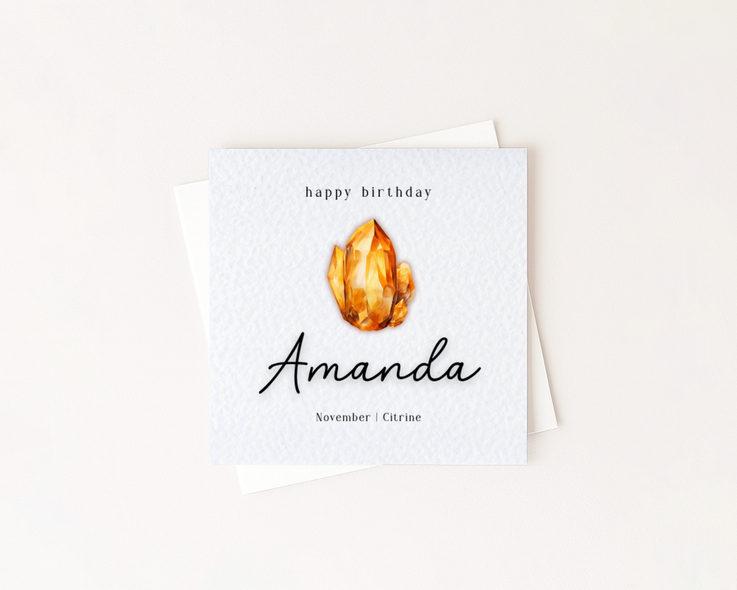 Personalised Birthstone Birthday Card | Gemstone Anniversary Card