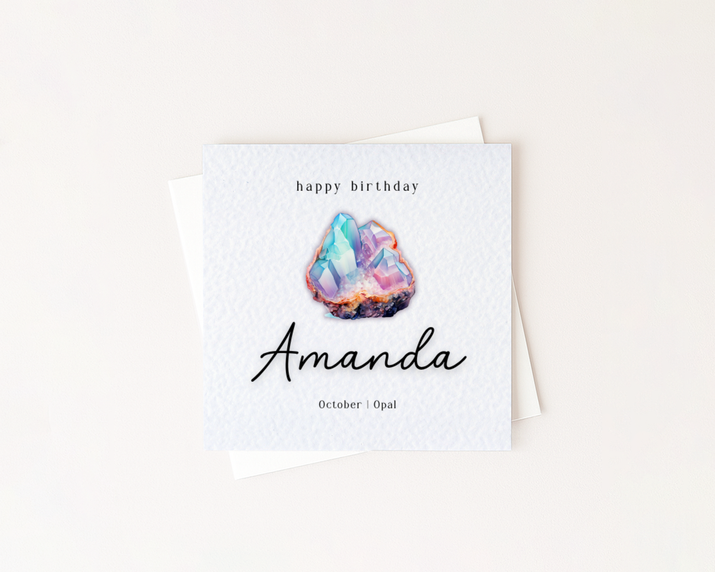 Personalised Birthstone Birthday Card | Gemstone Anniversary Card