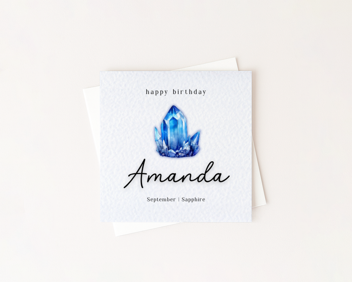 Personalised Birthstone Birthday Card | Gemstone Anniversary Card