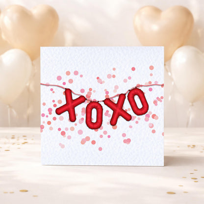 XOXO Card | Love Card, Cute Romantic Card, Valentines Card, Anniversary Card, Thinking of You Card