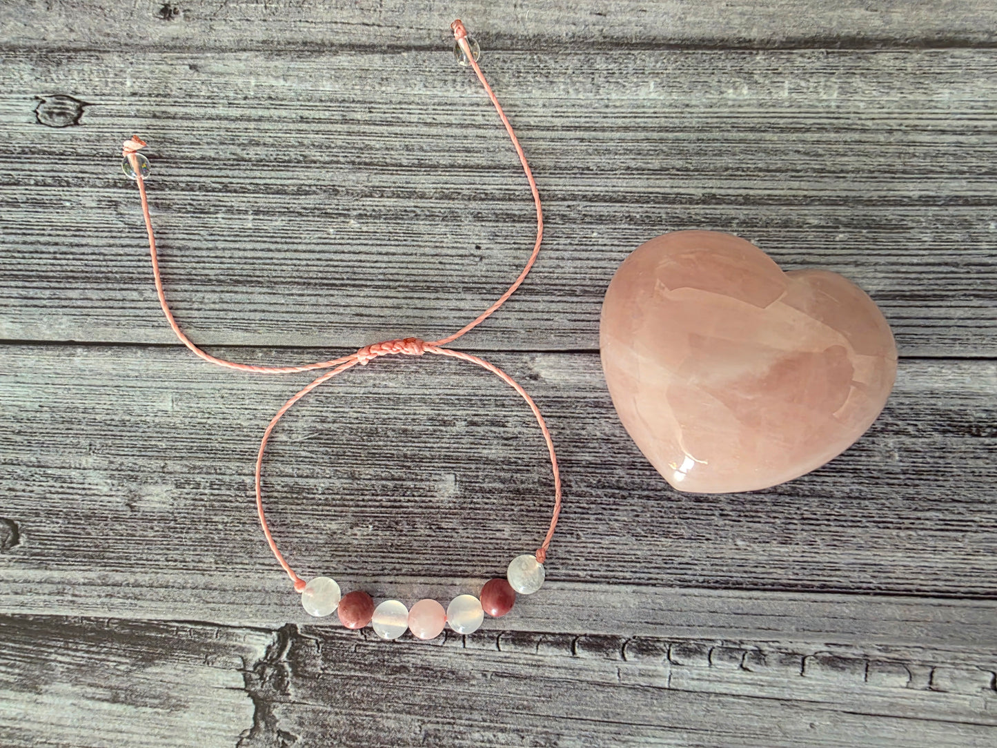 Nurturing Hope Crystal Bracelet | Moonstone, Rhodonite, White Agate, Rose Quartz