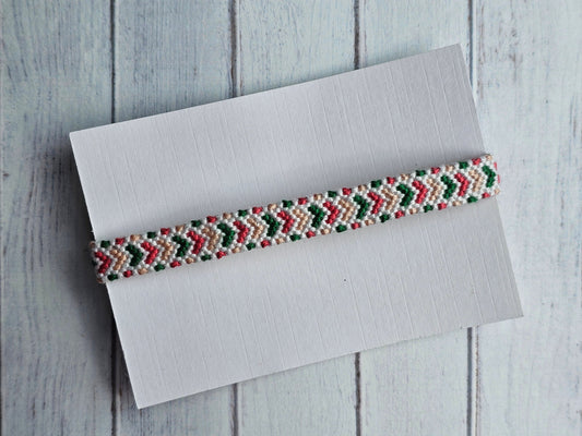 Chevron Friendship Bracelet – Handmade Cotton String Woven Bracelet
