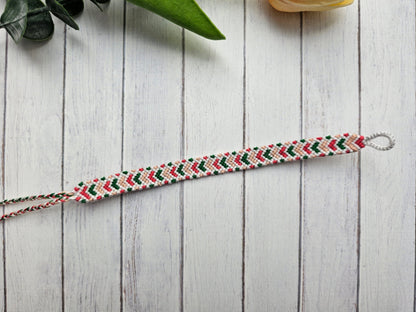 Chevron Friendship Bracelet – Handmade Cotton String Woven Bracelet