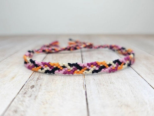 CrissCross Friendship Bracelet – Handmade Cotton String Woven Bracelet