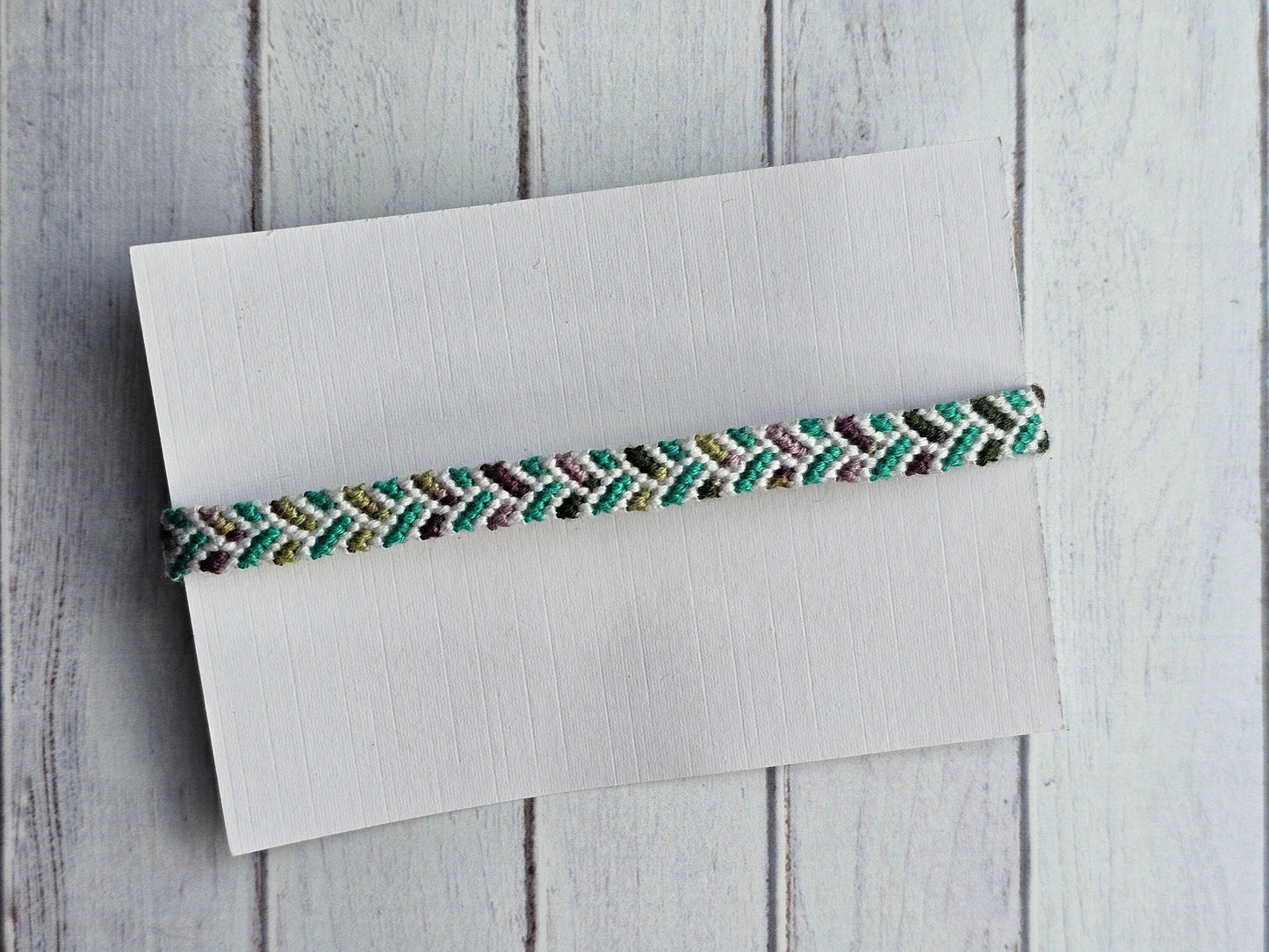 Ombre Chevron Friendship Bracelet – Handmade Cotton String Woven Bracelet