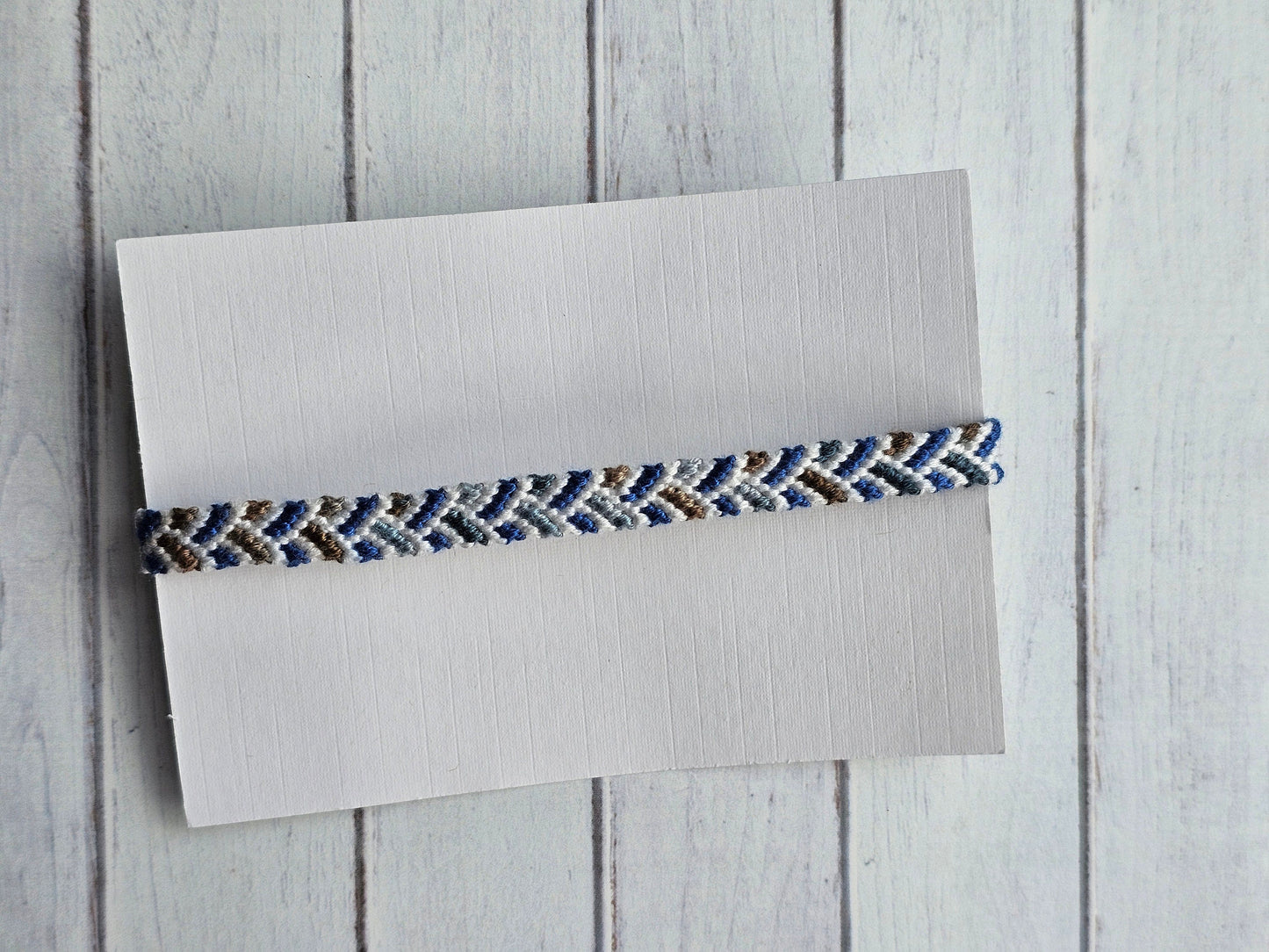 Ombre Chevron Friendship Bracelet – Handmade Cotton String Woven Bracelet