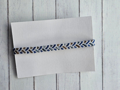 Ombre Chevron Friendship Bracelet – Handmade Cotton String Woven Bracelet