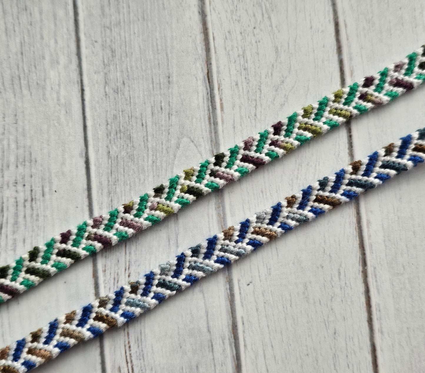 Ombre Chevron Friendship Bracelet – Handmade Cotton String Woven Bracelet