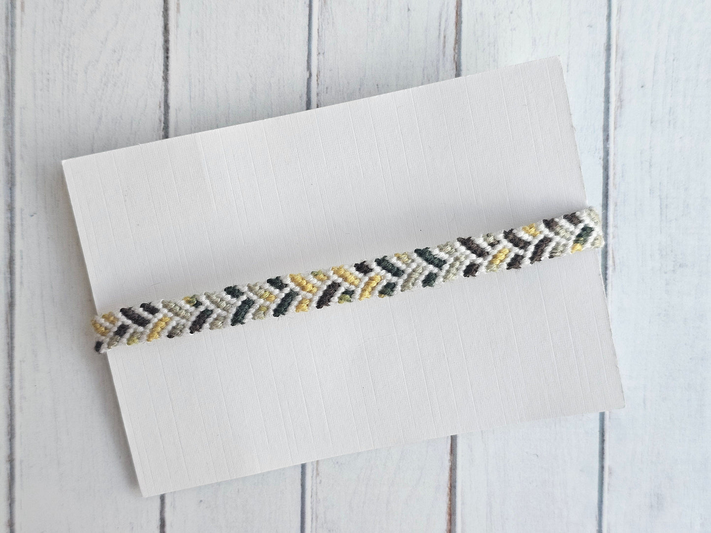 Ombre Chevron Friendship Bracelet – Handmade Cotton String Woven Bracelet