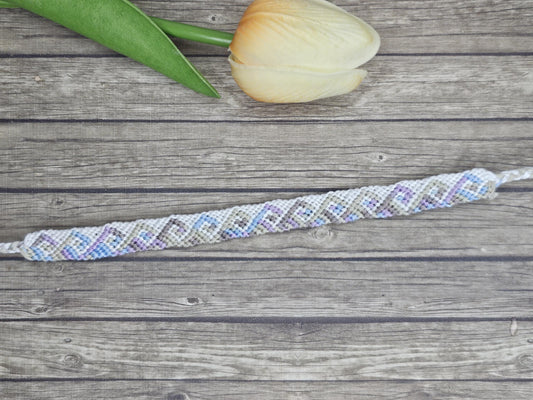 Greek Wave Friendship Bracelet – Handmade Cotton String Woven Bracelet