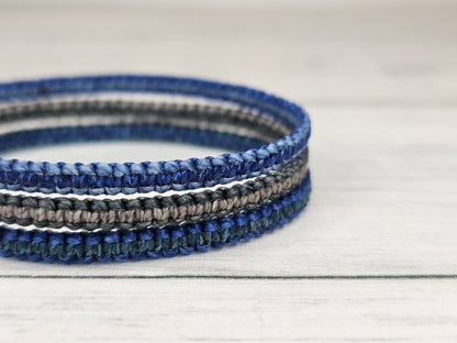 Hand Knotted Macrame Bracelet – Custom Cord Colour Adjustable Bracelet