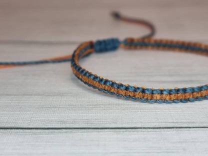 Hand Knotted Macrame Bracelet – Custom Cord Colour Adjustable Bracelet