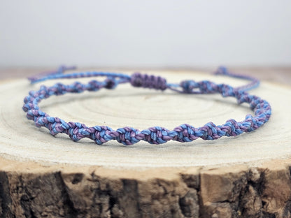 Hand Knotted Macrame Bracelet – Custom Cord Colour Adjustable Bracelet
