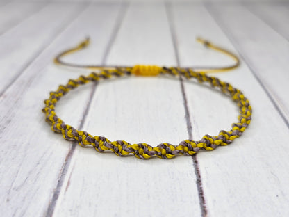 Hand Knotted Macrame Bracelet – Custom Cord Colour Adjustable Bracelet