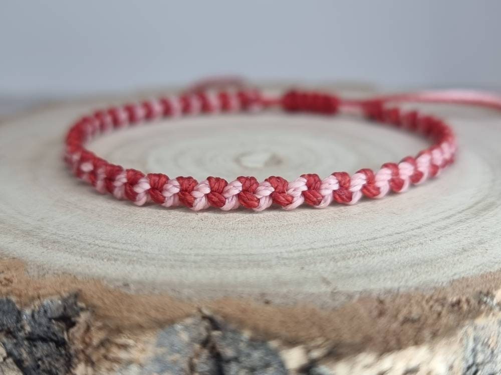 Hand Knotted Macrame Bracelet – Custom Cord Colour Adjustable Bracelet