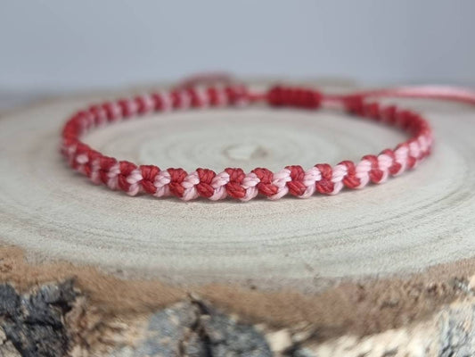Hand Knotted Macrame Bracelet – Custom Cord Colour Adjustable Bracelet