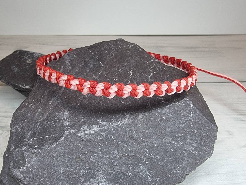 Hand Knotted Macrame Bracelet – Custom Cord Colour Adjustable Bracelet